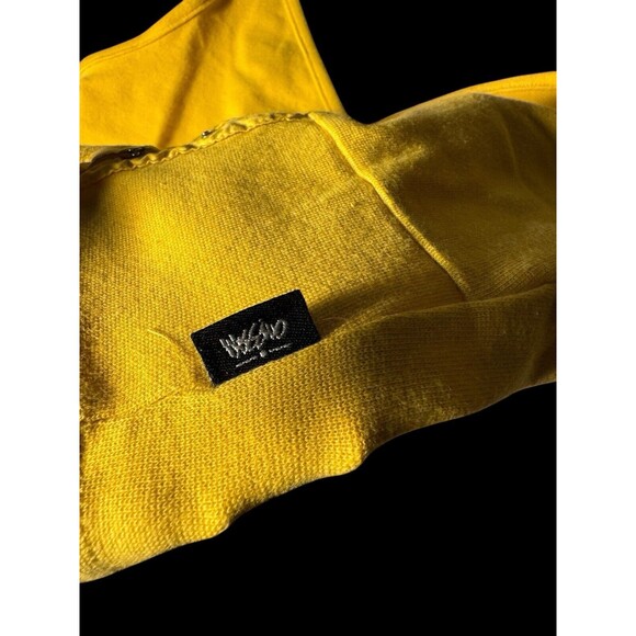 Mossimo Sports Bra VTG 90s Y2K Tube Tank Top yellow cotton Stretch size M VTG - Picture 8 of 14